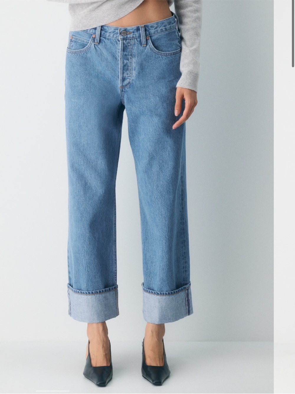 Denim Forum 90s Vintage Lo-Rise Cuffed Jeans